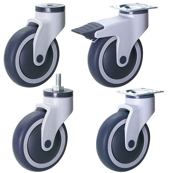 Roulettes de rechange MEDPB - Roues en caoutchouc thermoplastique (TPR) gris avec corps en polypropylène - ROUES COMMUNAUTAIRES - POUR MEUBLES Roulettes de rechange MEDPB - Roues en caoutchouc thermoplastique (TPR) gris avec corps en polypropylène - ROUES COMMUNAUTAIRES - POUR MEUBLES